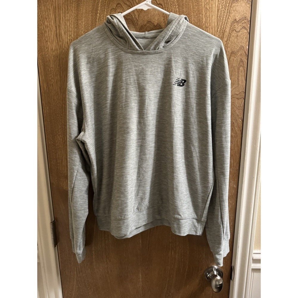 New Balance Women's Hoodie Sport Spacedye Layer Performance Gray Spandex Stretch